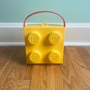 LEGO Yellow Storage Box with Red Handle